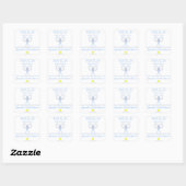 Trouwhemel, Tennis Bruiloftfeest Vierkante Sticker (Vel)