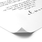 Trouwherdenking Bord Levendig Schrift Poster (Hoek)