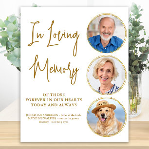 Trouwherdenking Elegant Goud Aandenken Foto Poster