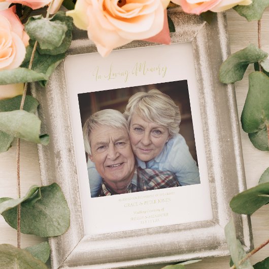 Trouwherdenking Gereserveerde Stoel Geliefde Perso Poster