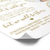 Trouwherdenking Goud 3 Foto Ter liefdevolle herinn Poster (Hoek)