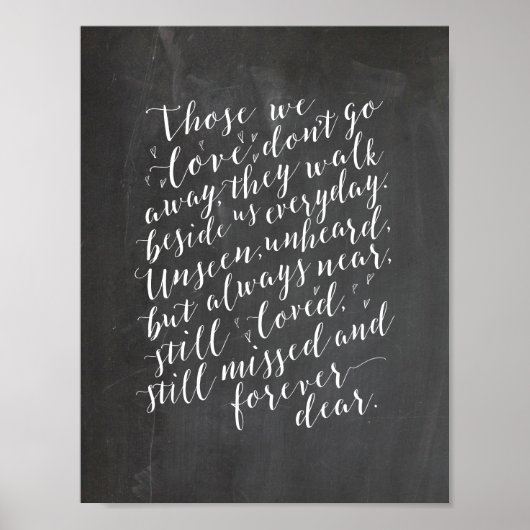 Trouwherdenking in liefdevolle herinnering, rouw,  poster (Voorkant)