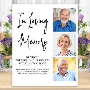 Trouwherdenking Personaliseer 3 Foto Liefdevolle H Poster