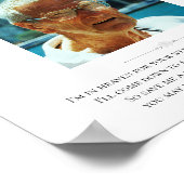 Trouwherdenking Vader van de Bruidegom Foto Stoel  Poster (Hoek)