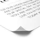 Trouwherdenking 'Voor altijd in ons hart' Poster (Hoek)