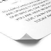 Trouwherdenking 'Voor altijd in onze harten' Poster (Hoek)