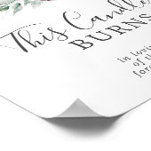 Trouwherdenkingsschild met bloemenromance poster (Hoek)