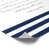 Trouwherdenkingsschild met maritiem anker poster (Hoek)