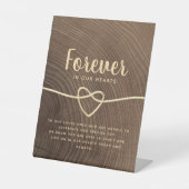 Trouwherdenkingstafel Voetstuk Bord Reclamebord Met Voetstuk (Voorkant)