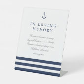 Trouwherdenkingsteken Nautisch Anker Reclamebord Met Voetstuk (Voorkant)