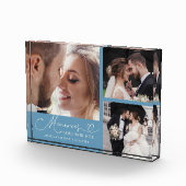 Trouwherinneringen met Liefde Denim Blauwe Huwelij Fotoblokken (Rechts)