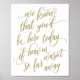 Trouwherinneringsbord - Luxe kalligrafie - Goud Poster