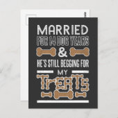 Trouwhondenjaren 2e bruiloft Jubileum Briefkaart (Voorkant / Achterkant)