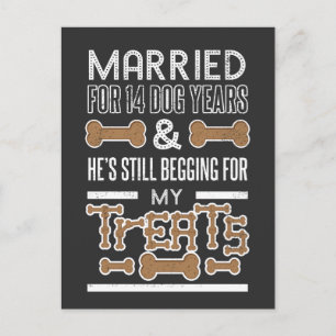 Trouwhondenjaren 2e bruiloft Jubileum Briefkaart