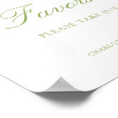 Trouwhuldebord met Cascadend Bloem Monogram Poster (Hoek)