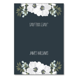 Trouwhulpen met witte bloemen kaart