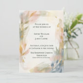 Trouwhulpsel met pastelpenseelstreek botanisch ont kaart (Staand voorkant)