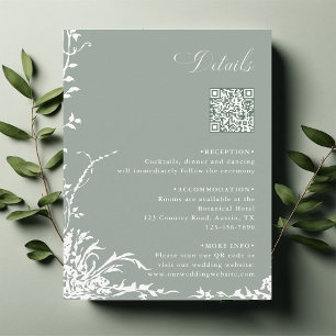 Trouwhuwelijk QR-code Details Bloemrijke Tuin Sali Informatiekaartje