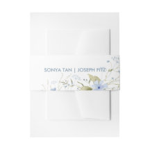 Trouwhuwelijksuitnodiging Buikband met Bloemmotief