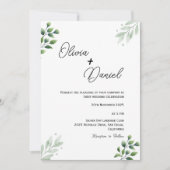 Trouwhuwelijksuitnodiging met vintage groen kaart (Voorkant)