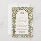 Trouwinfo  Art Nouveau Mucha Kaart (Voorkant)