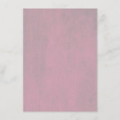 Trouwinformatie in mauve bloemmotief informatiekaartje (Achterkant)