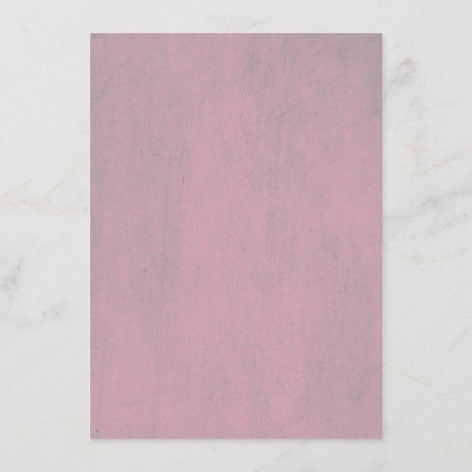 Trouwinformatie in mauve bloemmotief informatiekaartje (Achterkant)