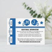 Trouwinformatie Voetbal Ticket Informatiekaartje (Staand voorkant)