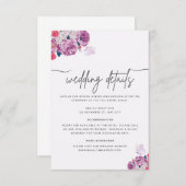 Trouwinformatiekaart met bloemblaadjes fluistering informatiekaartje (Voorkant / Achterkant)