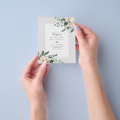 TROUWINUITNODIGINGEN Witte Rozen met het LAAGSTE B Flyer (Hand)