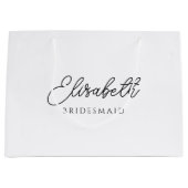 Trouwjapon Typografie Naam Sjabloon Aangepast Groot Cadeauzakje (Voorkant)