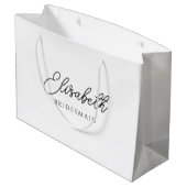 Trouwjapon Typografie Naam Sjabloon Aangepast Groot Cadeauzakje (Achterkant Gekanteld)