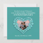 Trouwjubileum 11 jaar foto kaart (Voorkant)