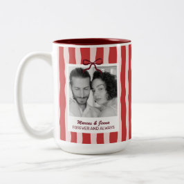Trouwjubileum Cadeau Verlovingsfoto Tweekleurige Koffiemok
