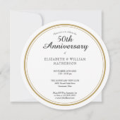 Trouwjubileum Foto Cirkel elk jaar Kaart (Achterkant)