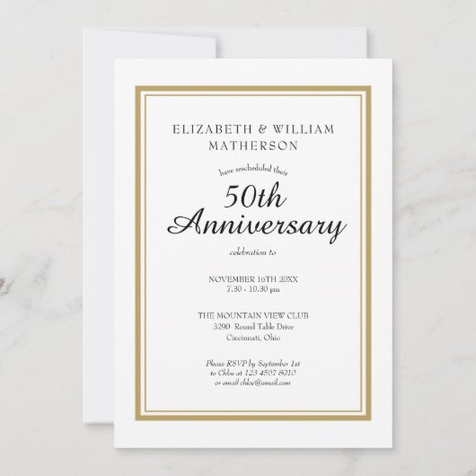 Trouwjubileum Foto Datum Wijzigen Kaart (Achterkant)