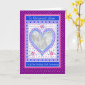 Trouwjubileum Foto Kaart Romantisch Hart (Gele Bloem)