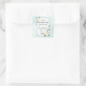 Trouwjubileum geloof hoop liefde vierkante sticker (Tas)