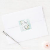 Trouwjubileum geloof hoop liefde vierkante sticker (Envelop)