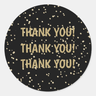 Trouwjubileum Gouden Glitter Ronde Sticker