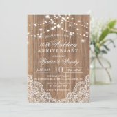 Trouwjubileum Houten Uitnodiging voor elk jaar (Staand voorkant)