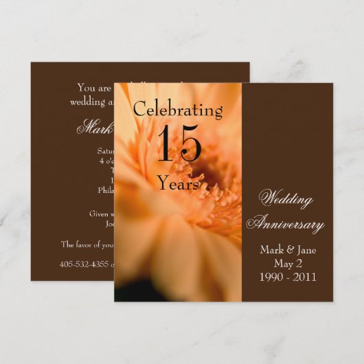 Trouwjubileum Kaart (Voorkant / Achterkant)