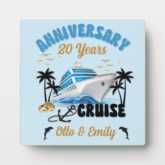 Trouwjubileum Koppel Cruise Fotoplaat (Voorkant)