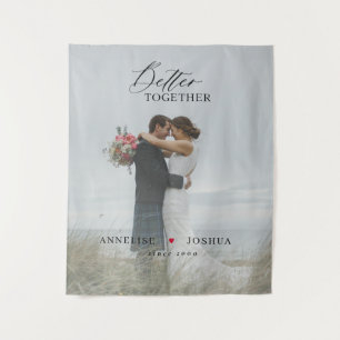 Trouwjubileum koppel foto elegant wandkleed