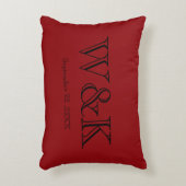 Trouwjubileum koppel monogram initiaal accent kussen (Voorkant(Verticaal))
