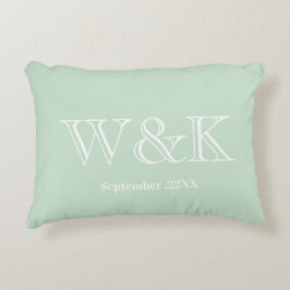 Trouwjubileum koppel monogram initiaal accent kussen