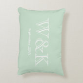Trouwjubileum koppel monogram initiaal accent kussen (Achterkant (Verticaal))