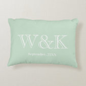 Trouwjubileum koppel monogram initiaal accent kussen (Achterkant)