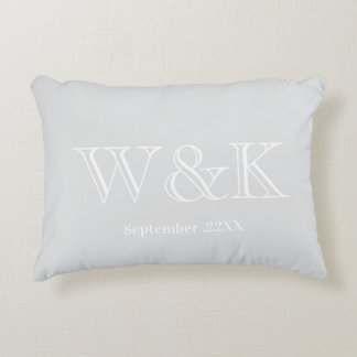 Trouwjubileum koppel monogram initiaal accent kussen