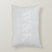 Trouwjubileum koppel monogram initiaal accent kussen (Voorkant(Verticaal))